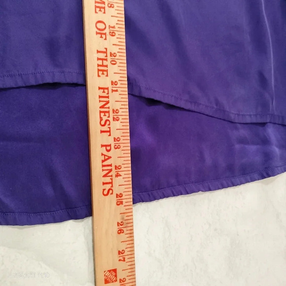 Kate Spade Saturday Sz Small Women Purple Top Long Sleeves Round Neck Hi Lo Hem - Picture 5 of 5